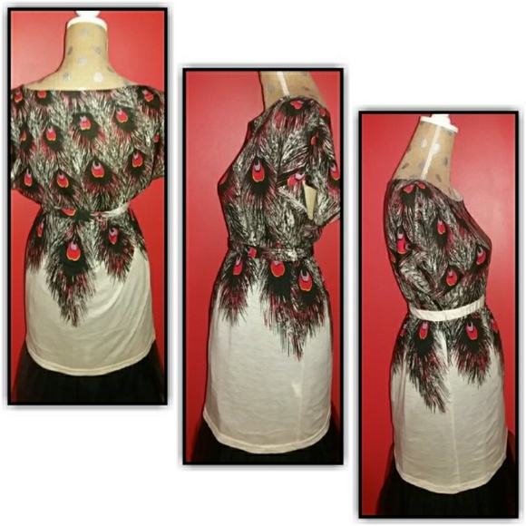 AdoRAbLe Orion London Peacock Print Dress - Picture 4 of 7